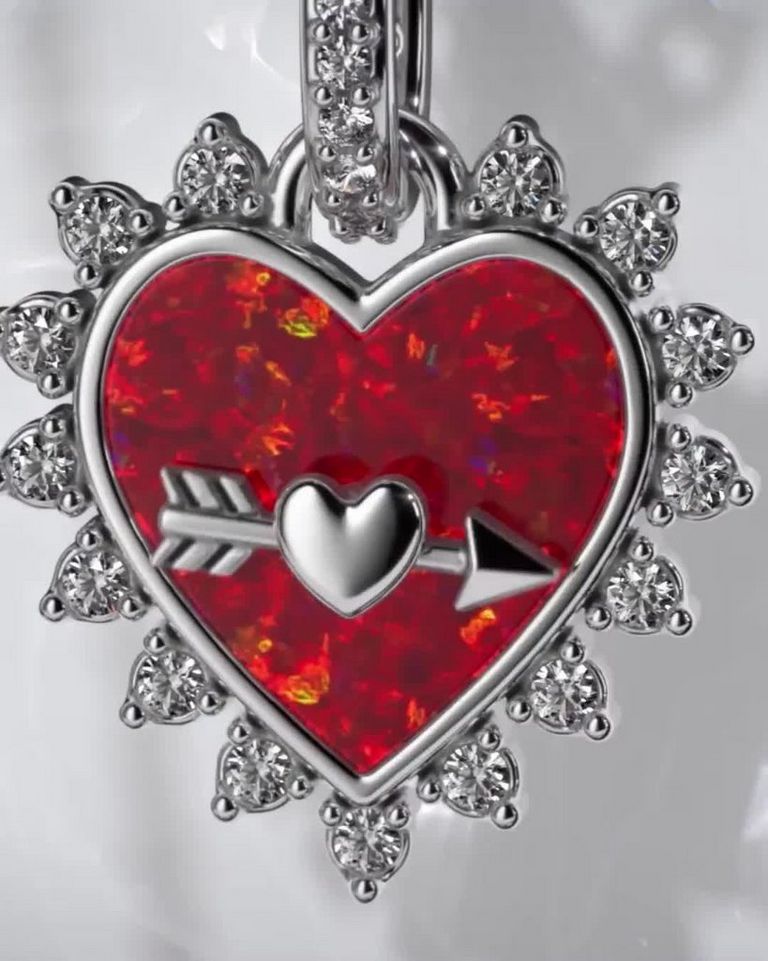 Spinnable Arrow Heart Dangle Charm | スターリングシルバー | パンドラ'