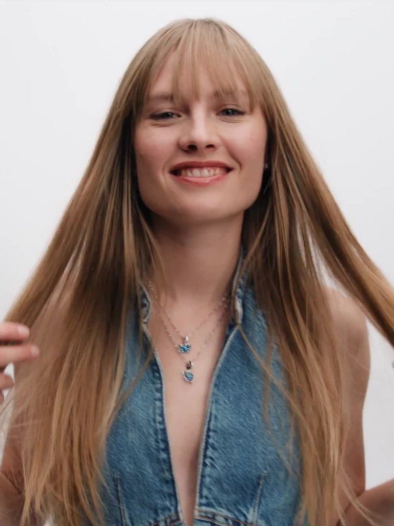 Blue Murano Glass Butterfly Dangle Charm