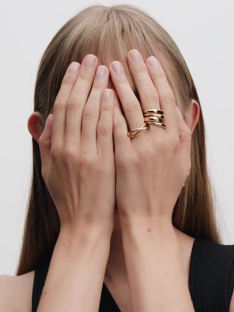 Organically Shaped Infinity Ring