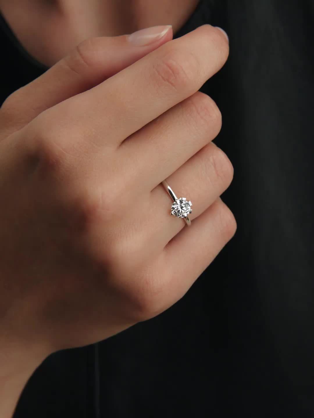 Pandora Nova 14k White Gold Lab-grown Diamond Ring