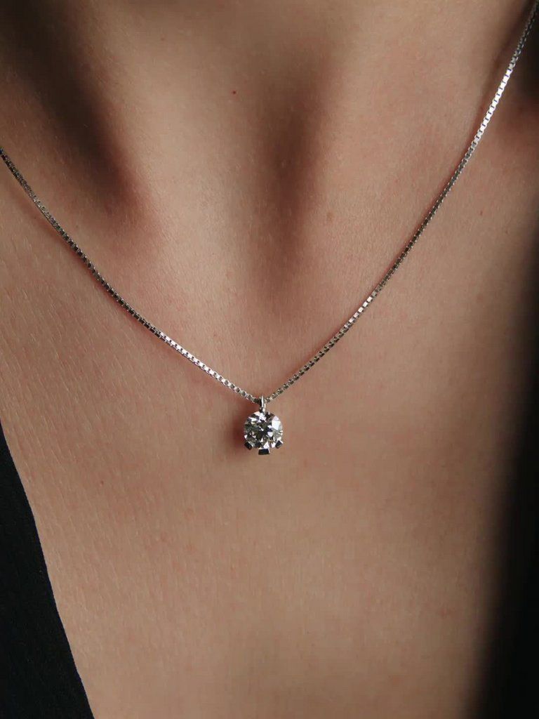 Pandora Nova 14k White Gold Lab-grown Diamond Pendant Necklace