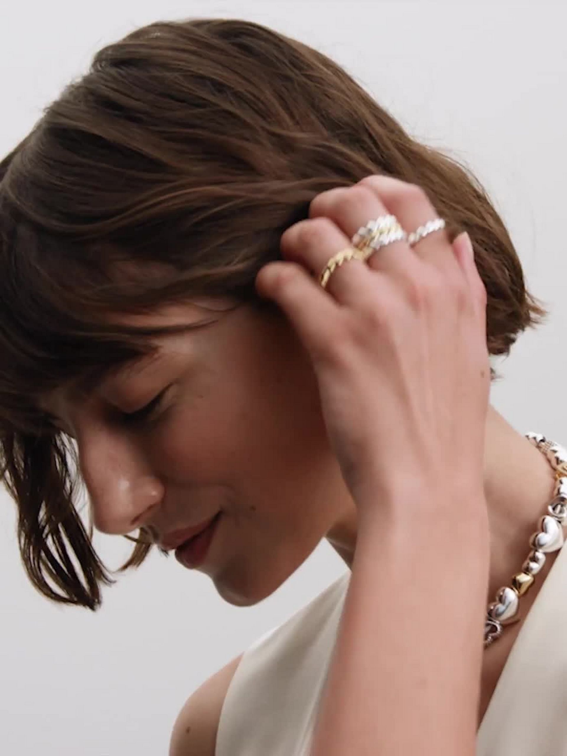 Sparkling Entwined Hearts Charm