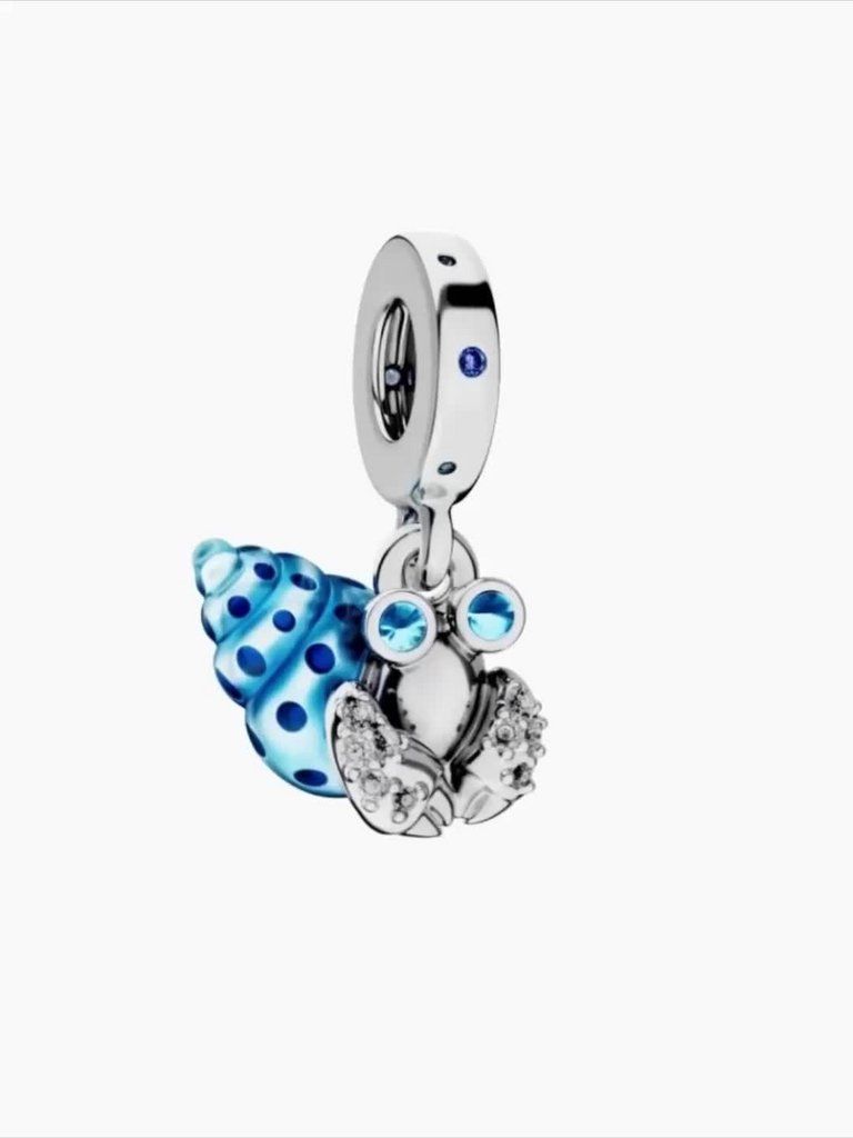 Glow-in-the-dark Hermit Crab Dangle Charm