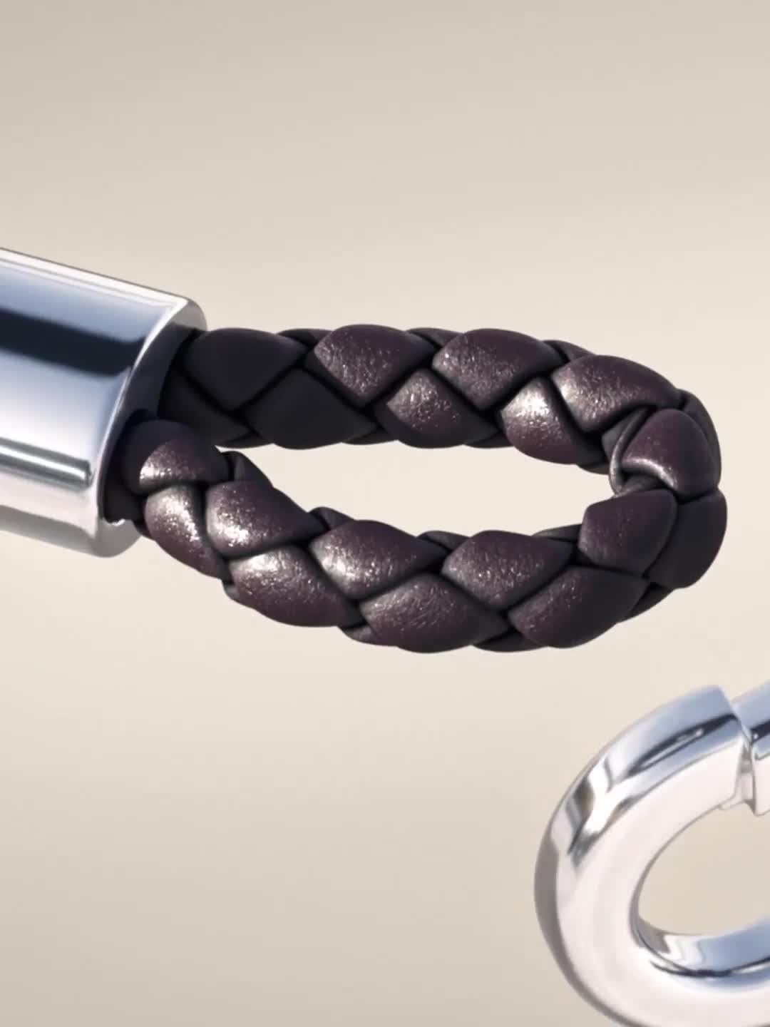 Pandora Moments Brown Braided Double Leather Bracelet