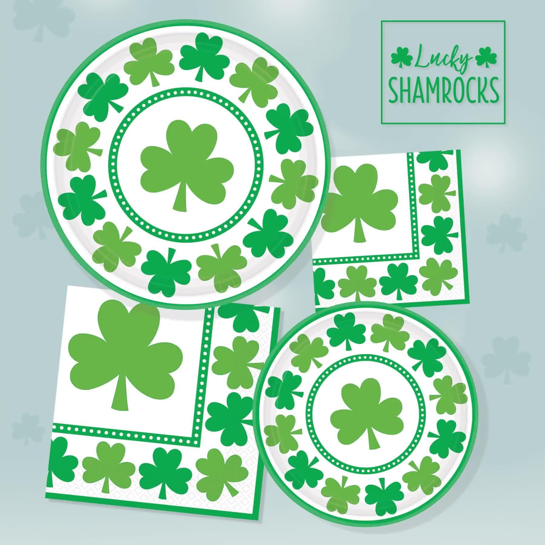 Lucky Shamrock Dessert Plates 8ct