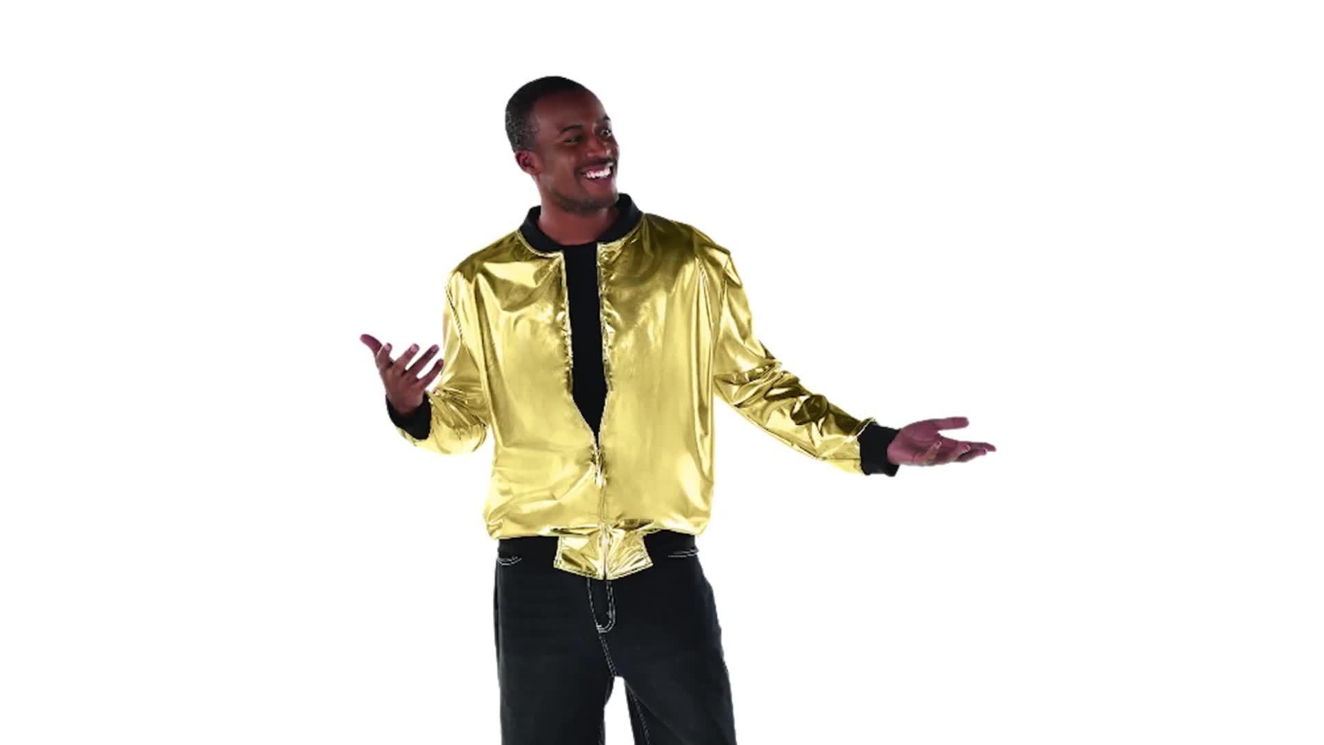 Gold Hip Hop Track Jacket