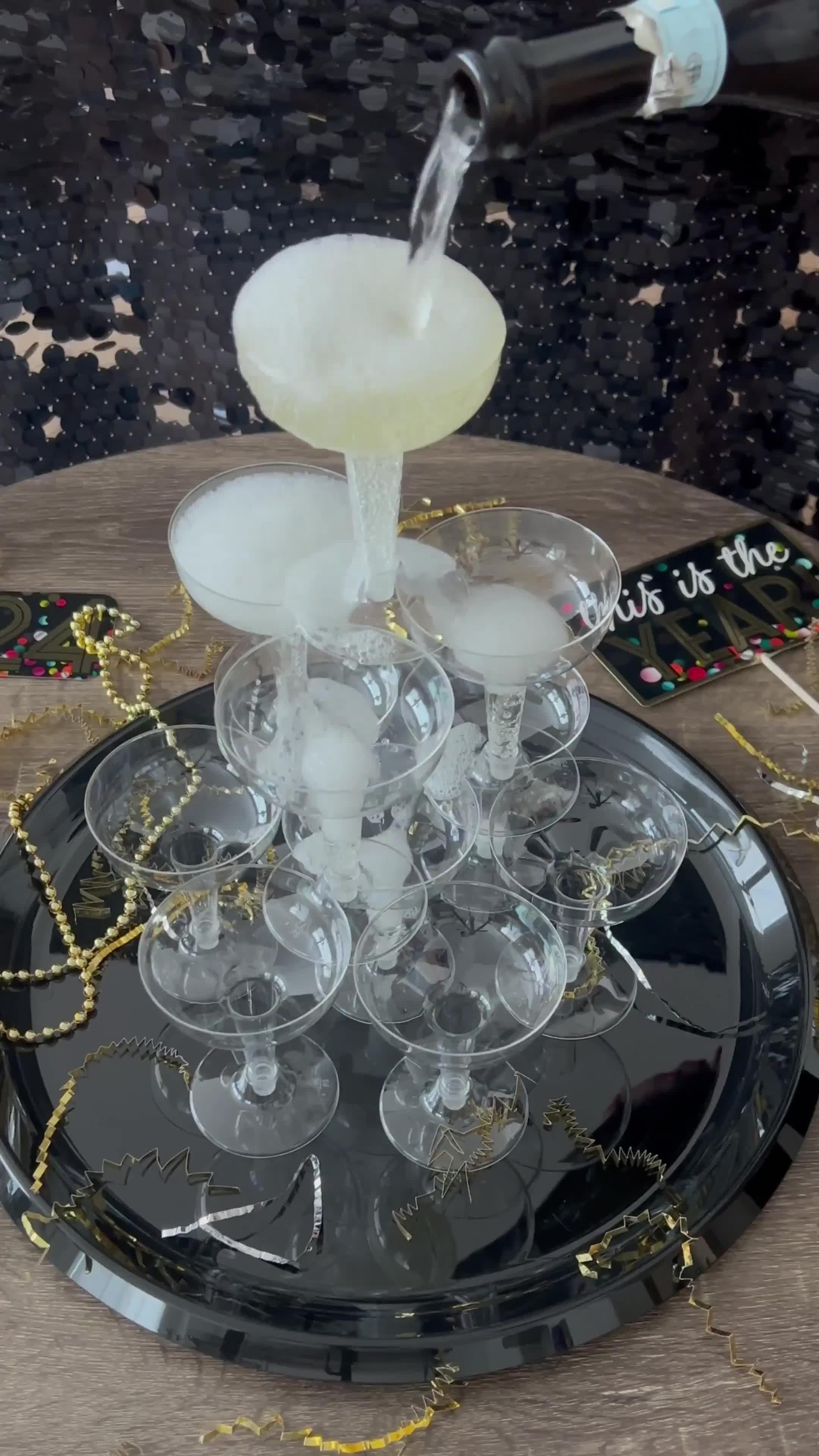 Clear Plastic Champagne Coupe Glasses, 8oz, 20ct