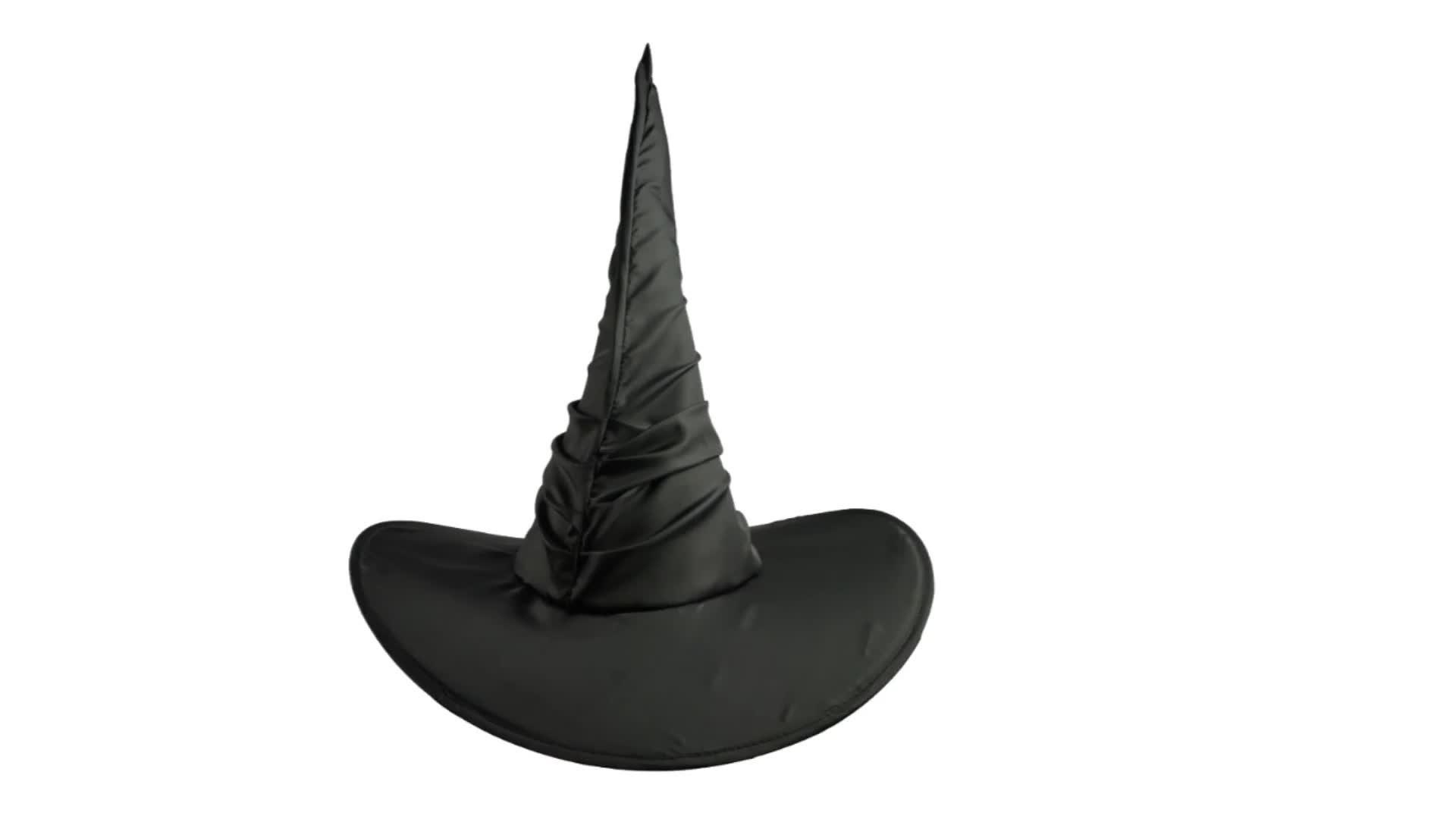 Crooked Fabric Witch Hat, 19in