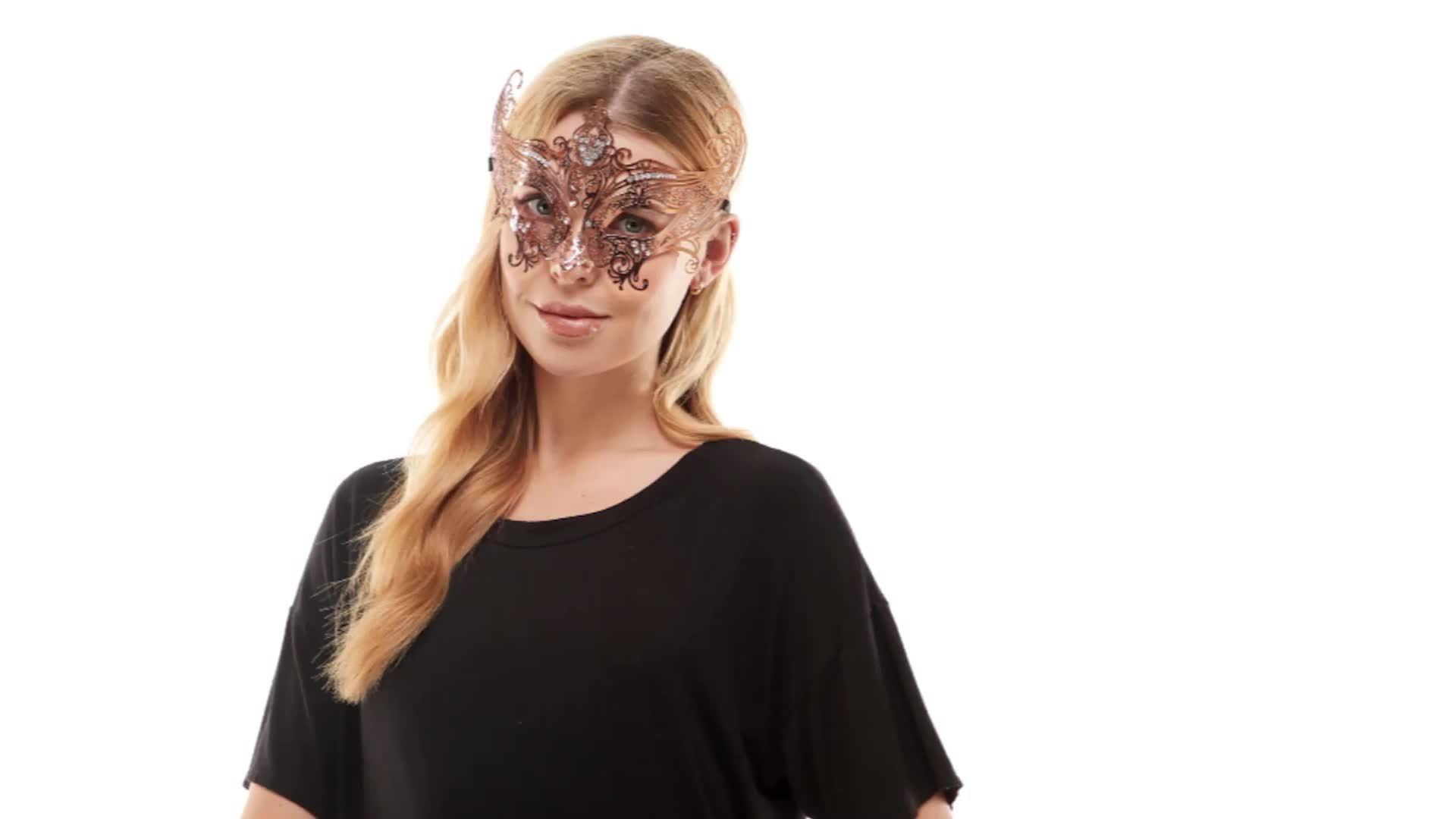 Adult Rose Gold Masquerade Mask