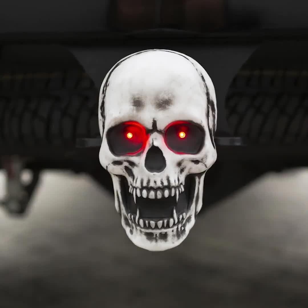 Light-Up LED Skull Trailer Hitch