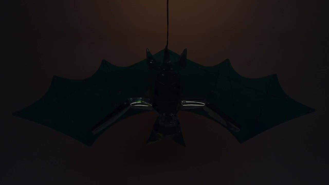 Light-Up Prismatic LED Bat Decoration, 24.5in x 8.1in