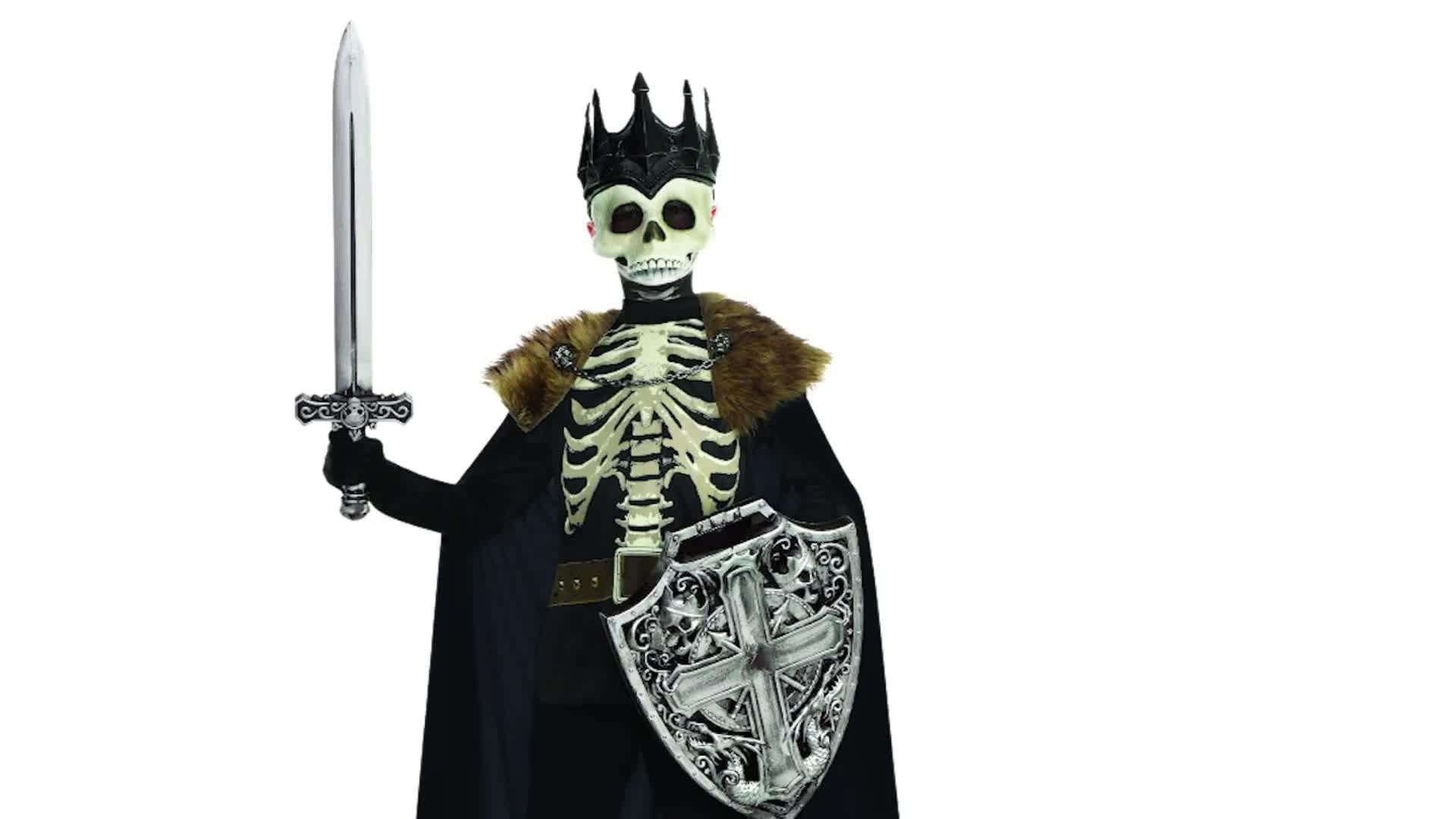 Kids' Dark King Skeleton Costume