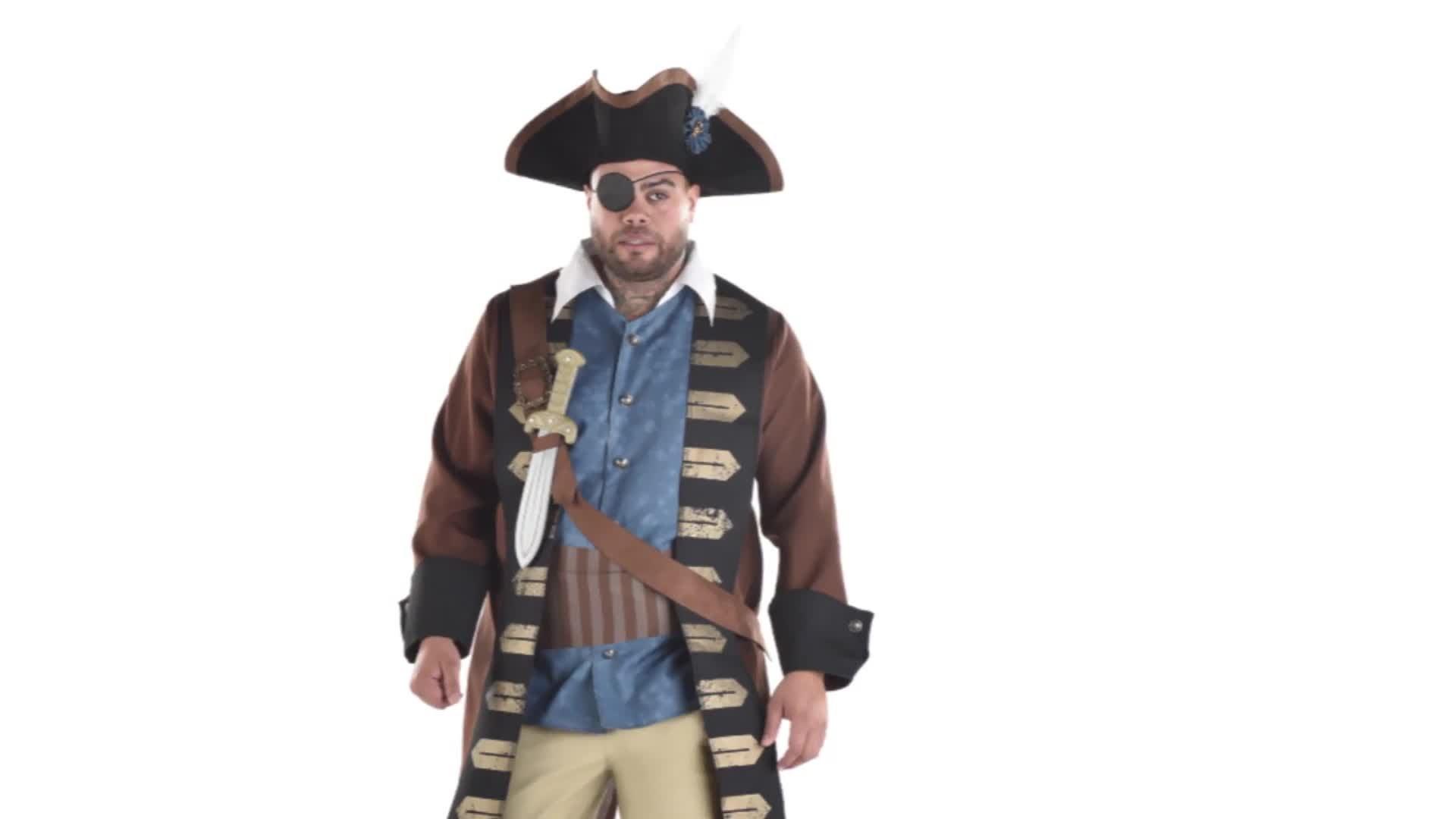 Men's Shipwreck Pirate Plus Size Costume