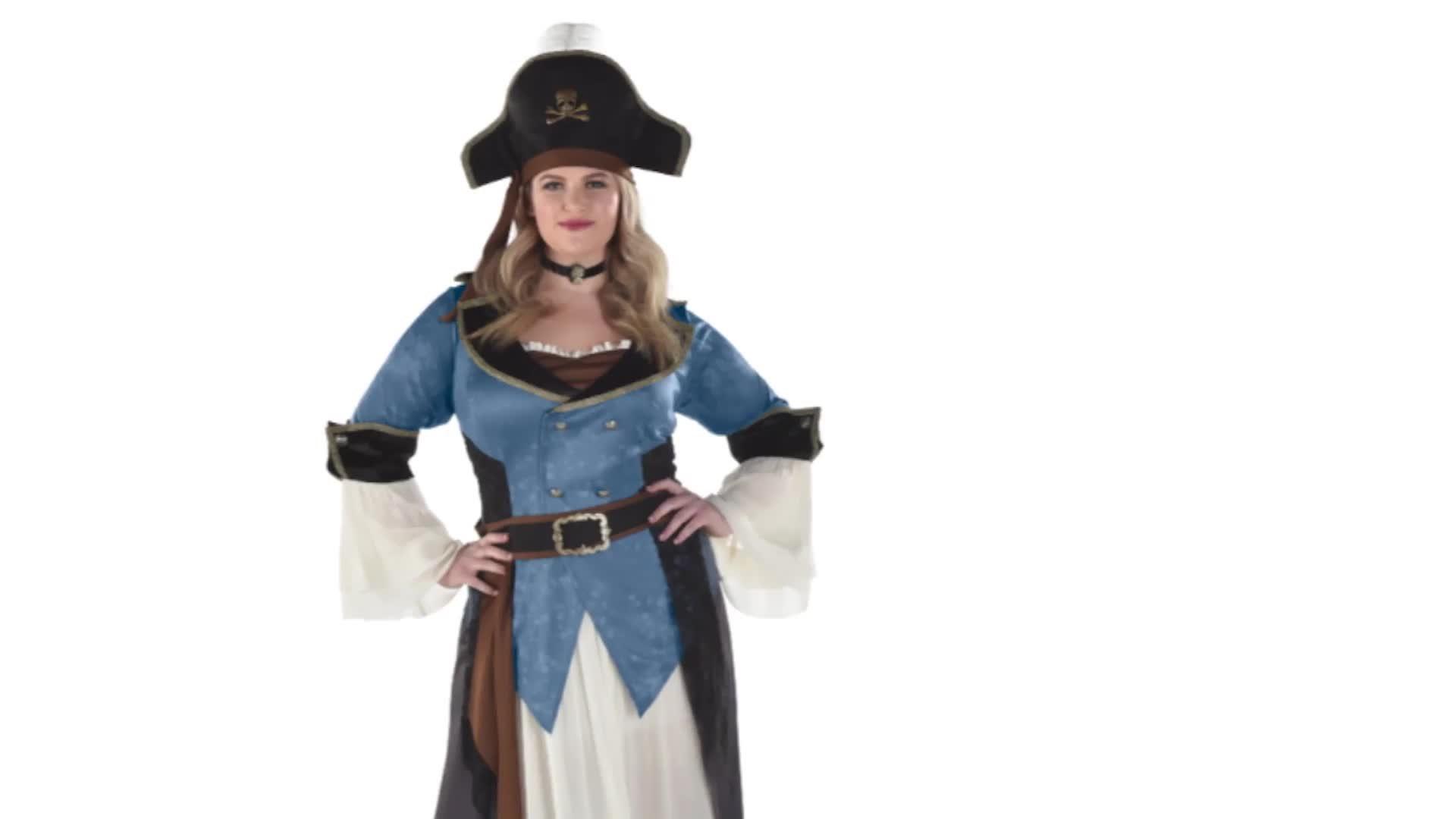 Adult Posh Pirate Plus Size Costume