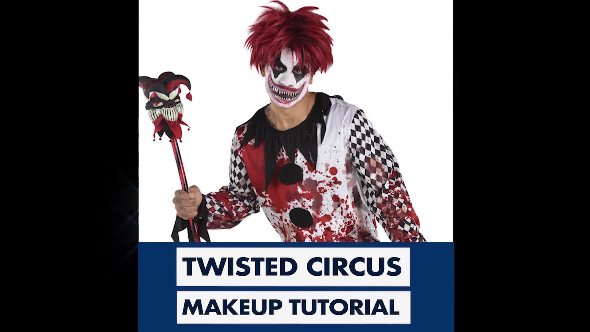 Creepy Red Circus Wig