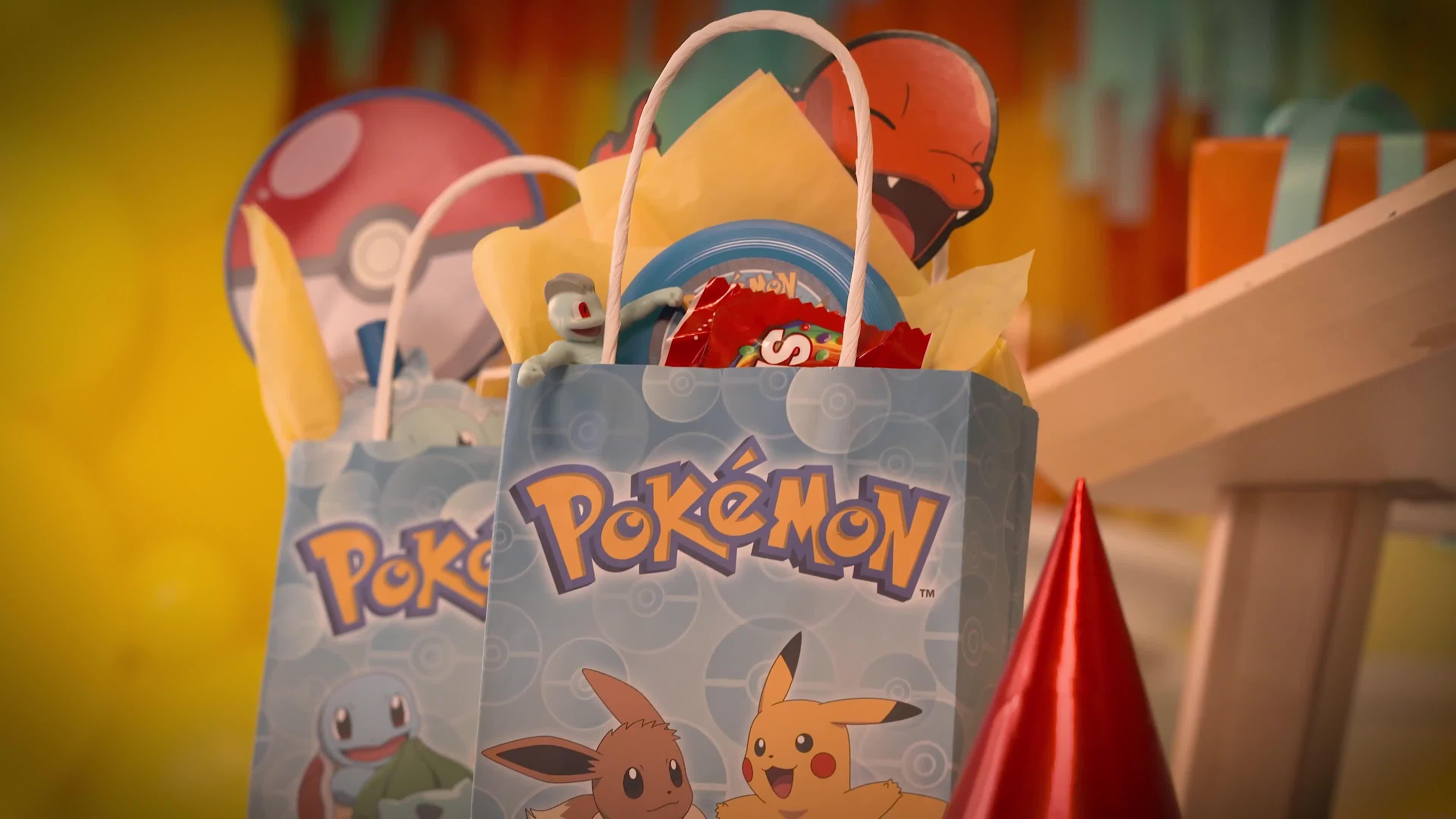 Pokémon Paper Favor Bags, 5.25in x 8.25in, 8ct