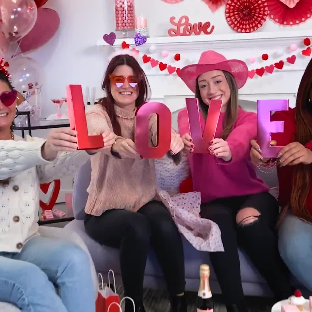 Pink Glitter Heart Valentine's Day Head Bopper