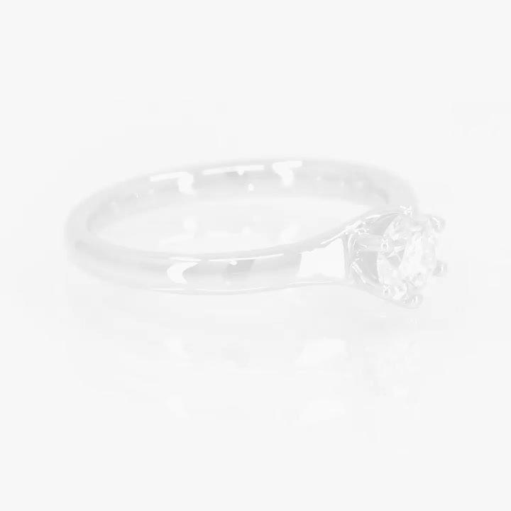 Poze Inel de logodna din platina cu un diamant solitaire de 0.6ct