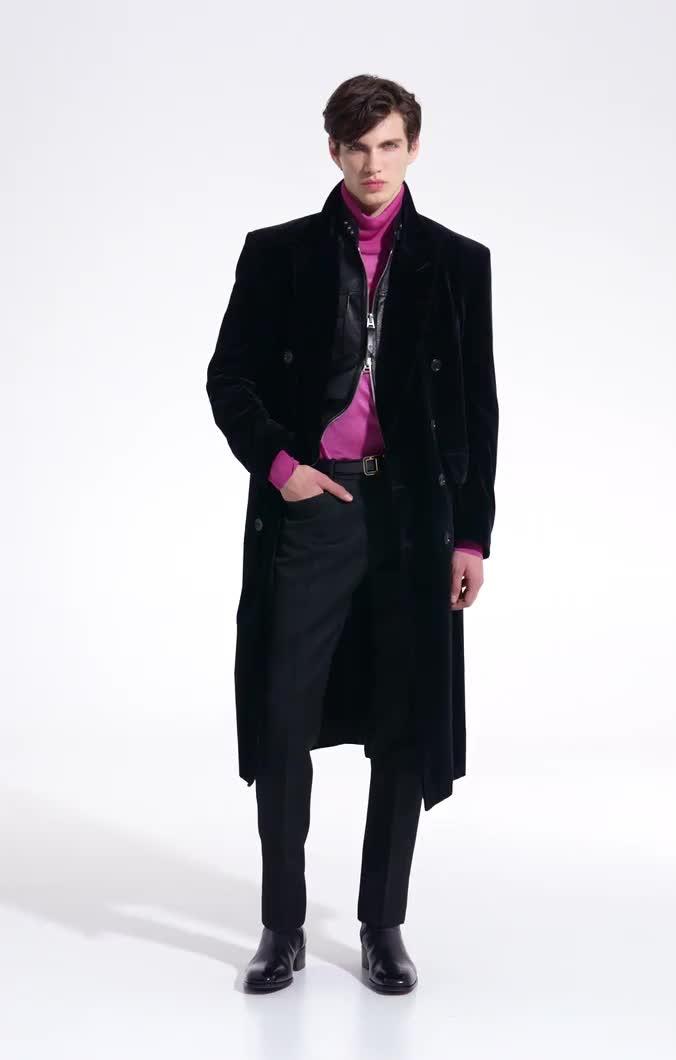 Velvet overcoat outlet