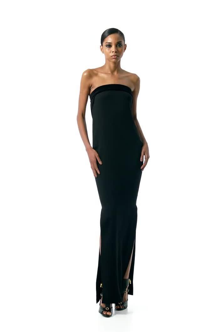 Strapless black hotsell evening gown