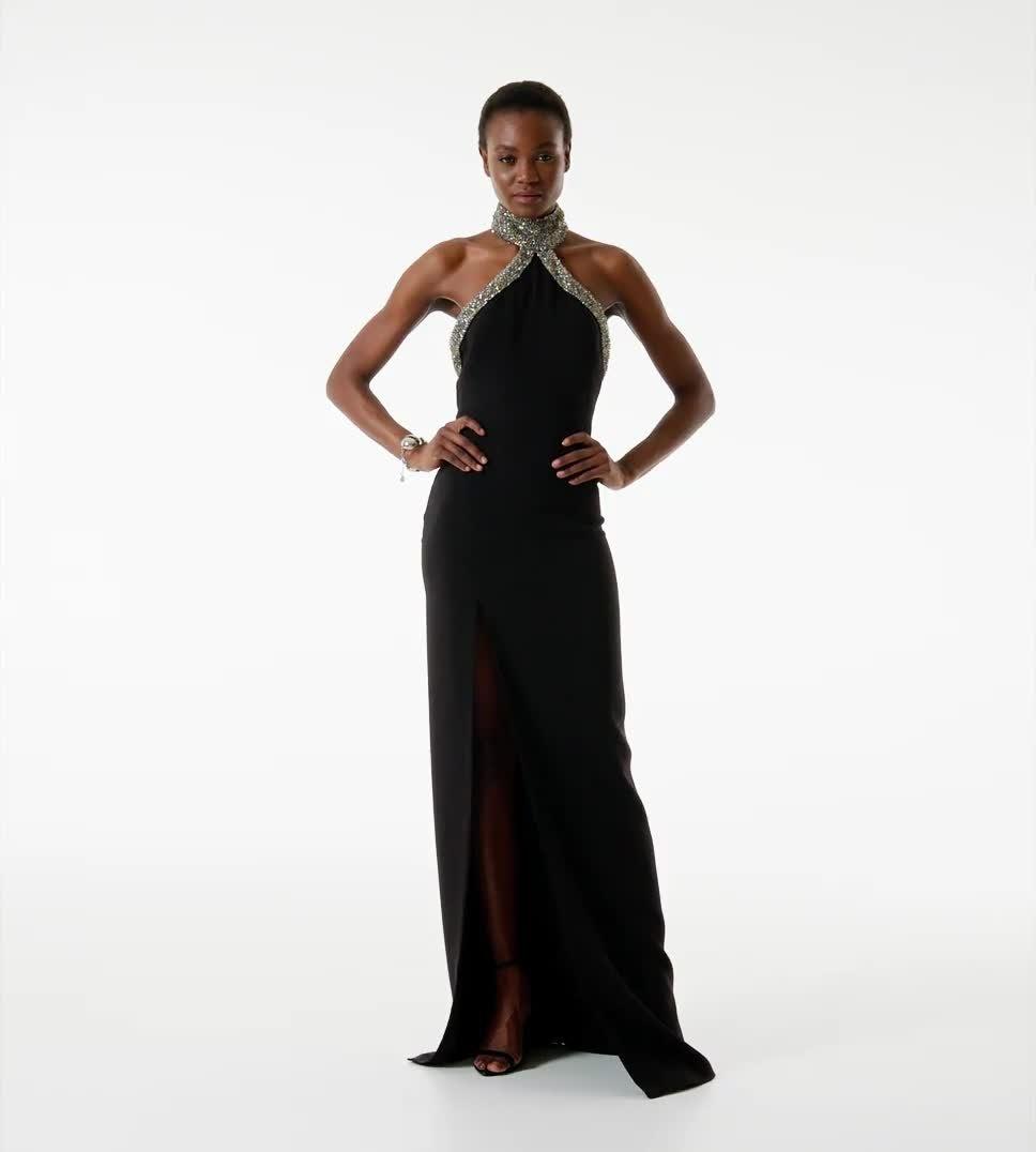 HALTERNECK EVENING DRESS WITH SIDE DEEP SLIT | Tom Ford Fashion HALTERNECK EVENING DRESS WITH SIDE DEEP SLIT | Tom Ford Fashion