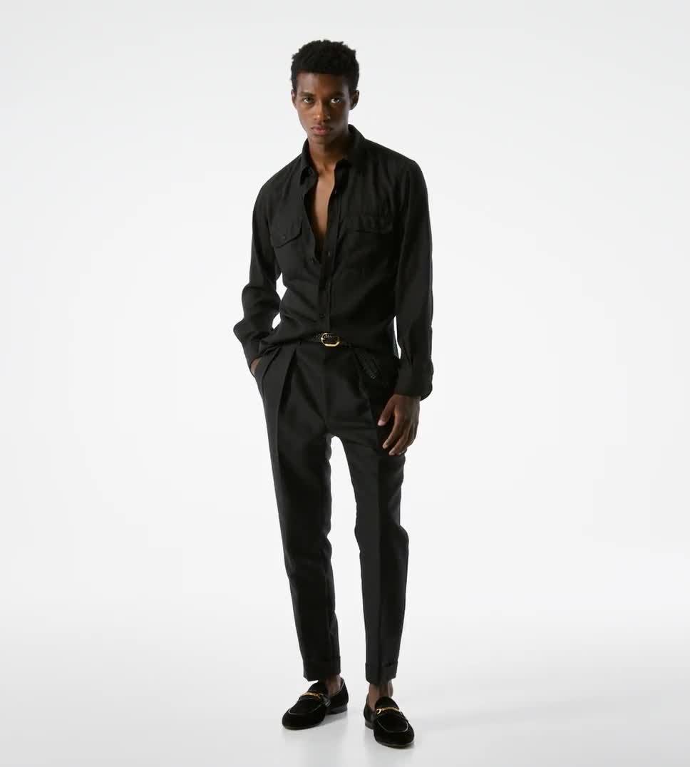 トムフォード Tom Ford Soft Fluid Twill Boyfriend Jacket Tom Ford Soft fluid twill boyfriend jacket | The Fashion Square