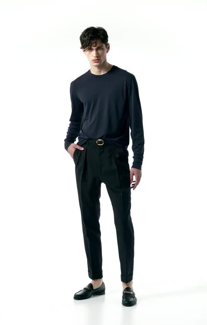 Tシャツ・カットソー TOM FORD TSHIRT (JCL006JMT002S23) LYOCELL COTTON LONG SLEEVE T-SHIRT | Tom Ford Fashion