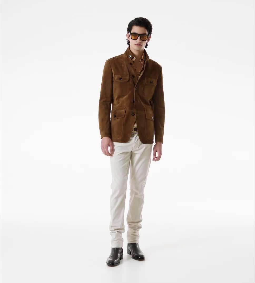 CASHMERE SUEDE MILITARY JACKET | Tom Ford Fashion