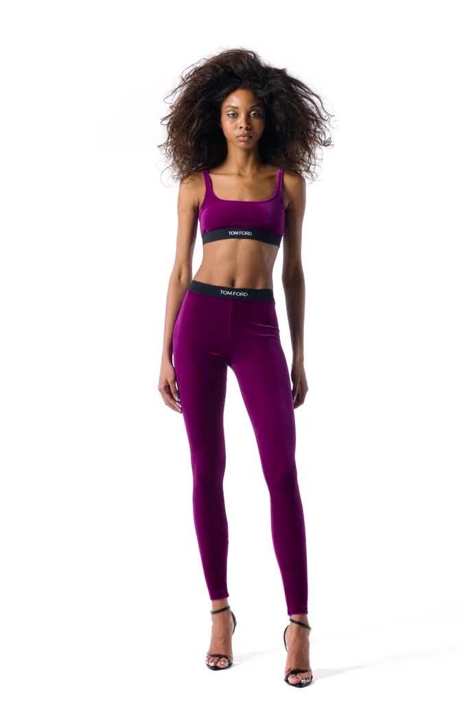 STRETCH VELVET SIGNATURE LEGGINGS