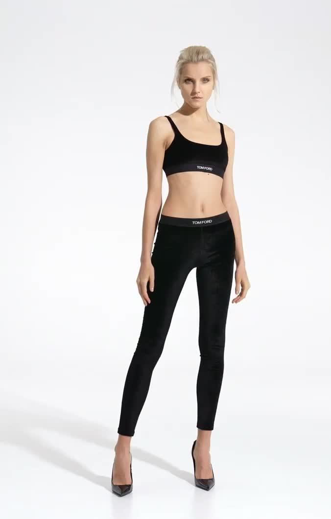 TOM FORD Ruched Sheer Leggings w/ Lining - Luxed