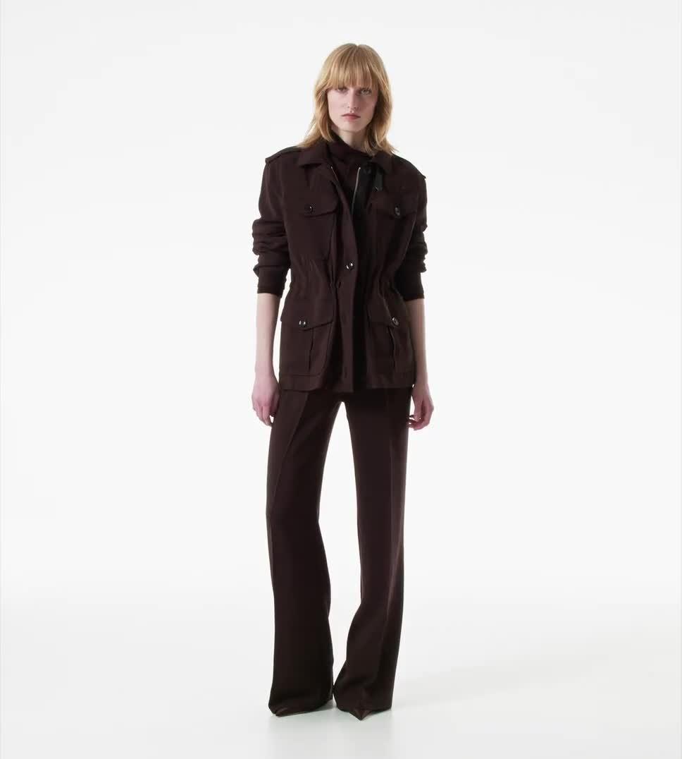 TAILORED DOUBLE PLEAT WIDE LEG PANTS | Tom Ford Fashion