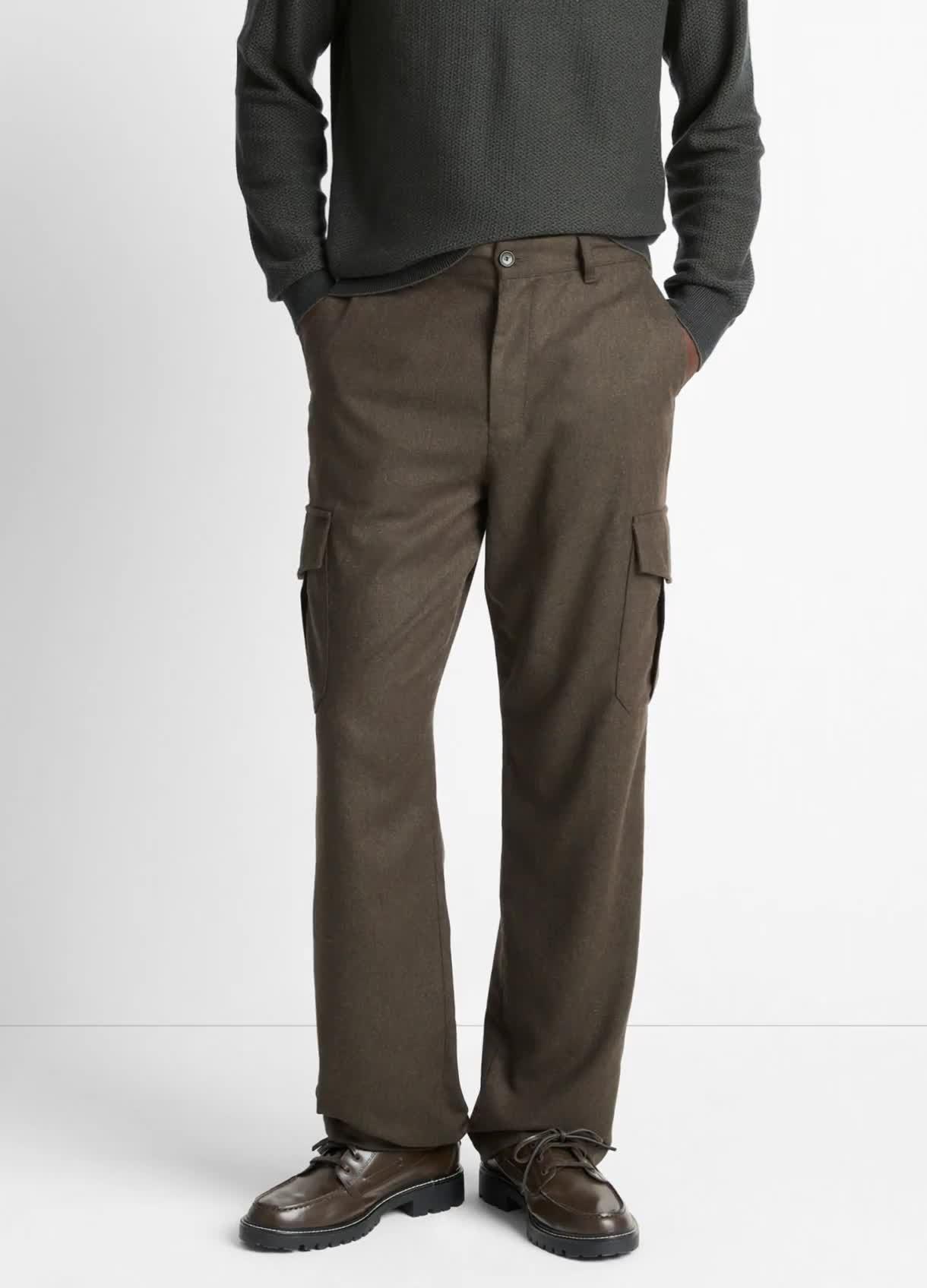 Louie Relaxed Wool Flannel Cargo Pant image number 0