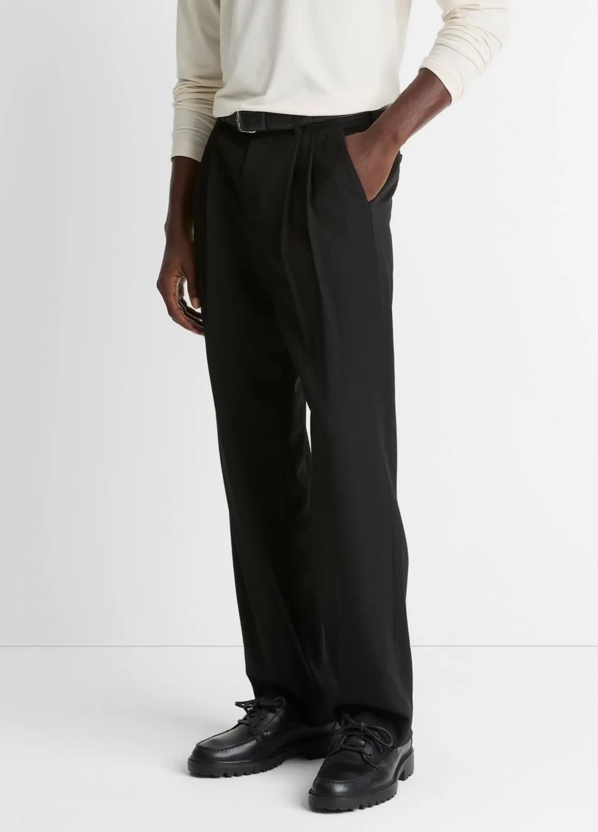 Wool Double-Pleat Suiting Trouser image number 0