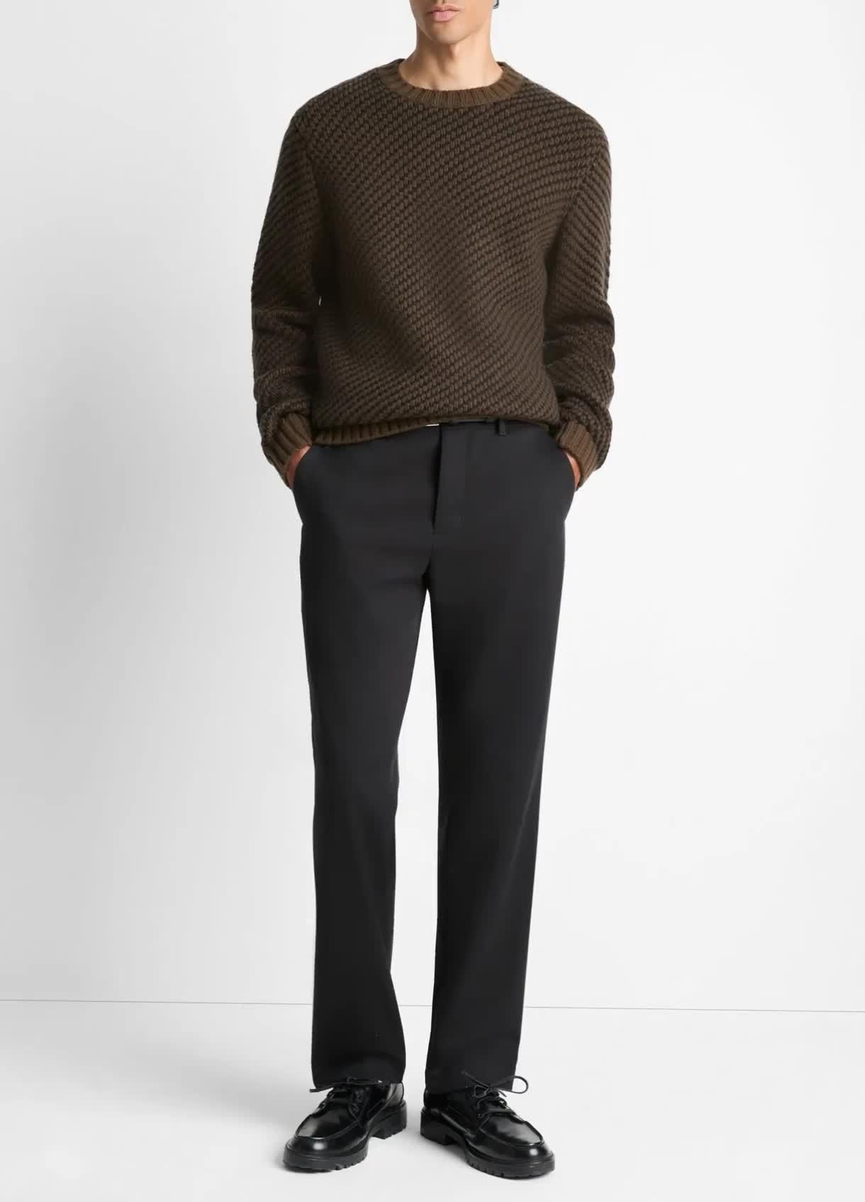 Birdseye Twill Wool-Cashmere Sweater image number 0