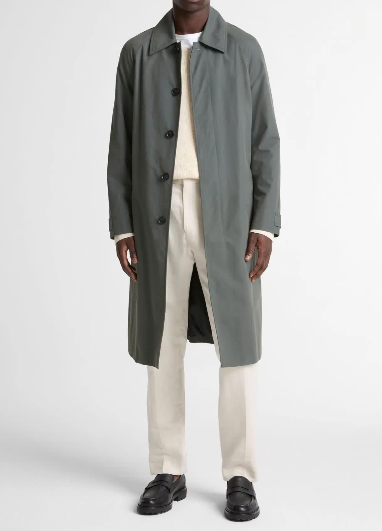 Cotton-Blend Single-Breasted Trench Coat image number 0