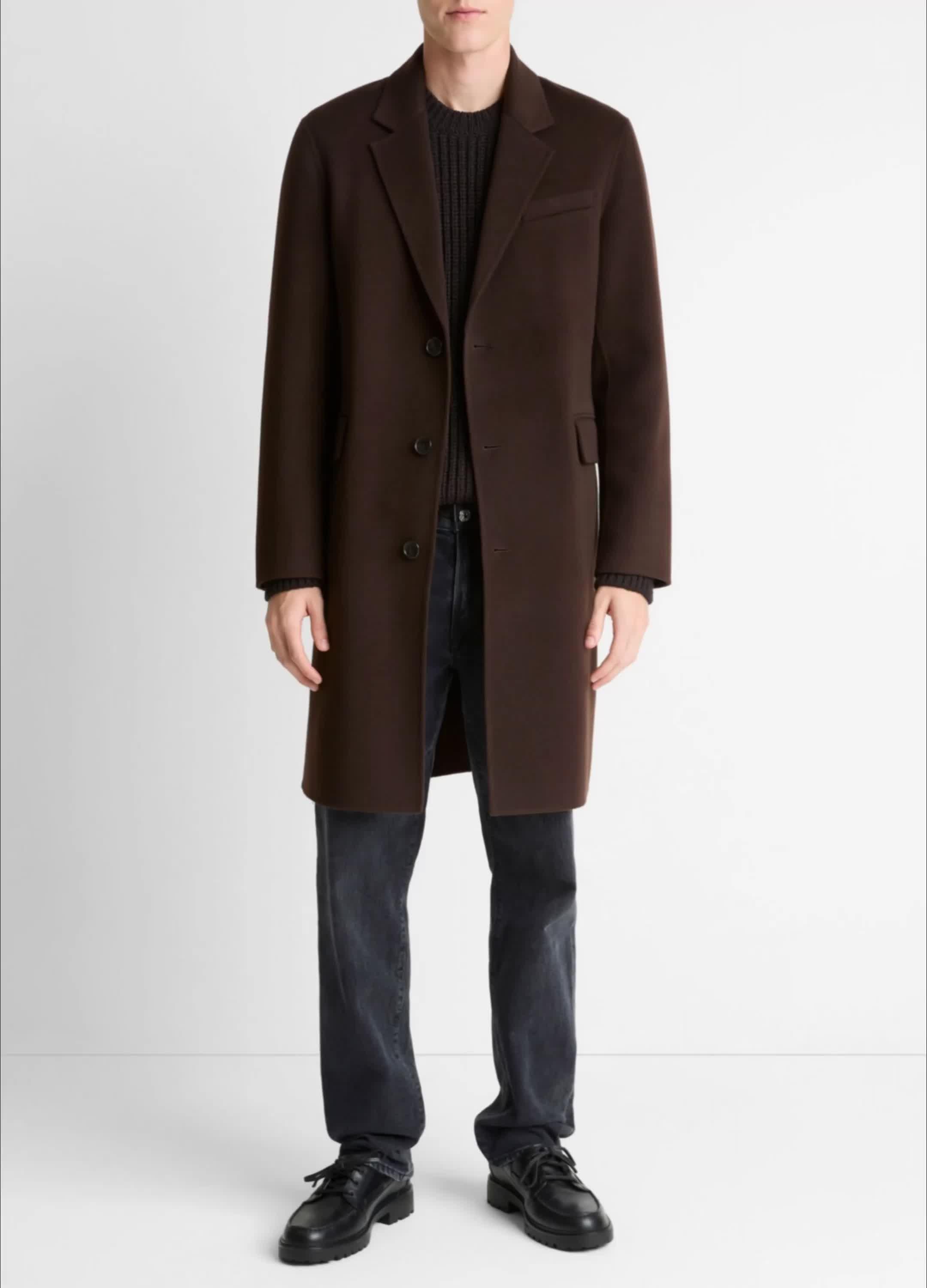 Splittable Wool-Cashmere Single-Breasted Topcoat image number 0
