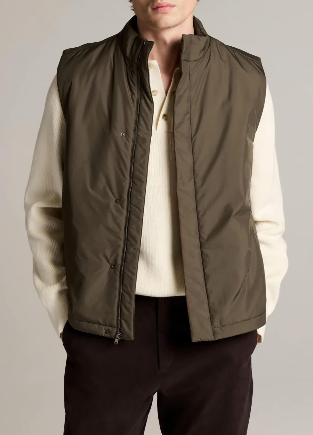 Insulated Tech-Fabric Vest image number 0