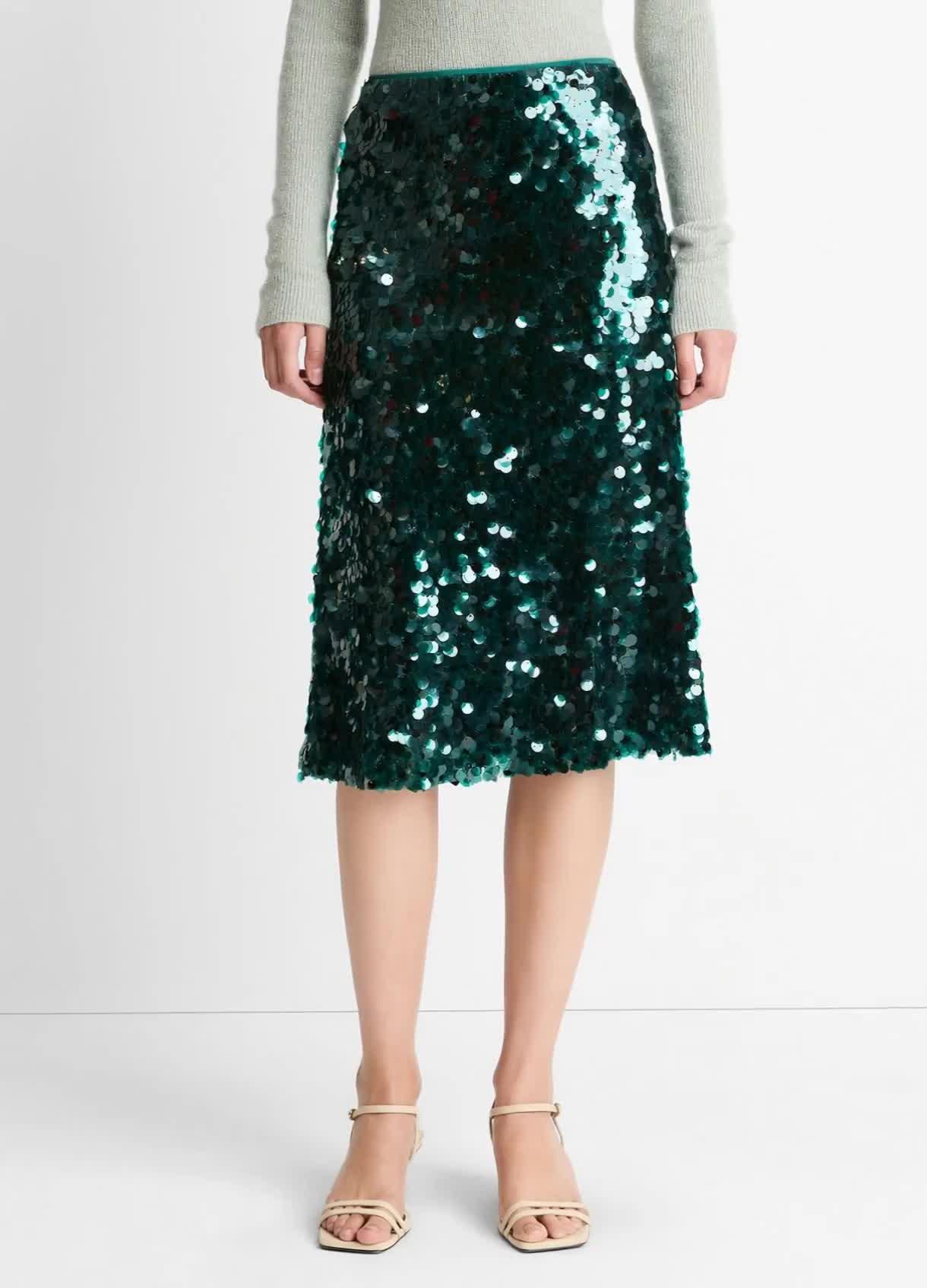 Paillette Bias Skirt image number 0