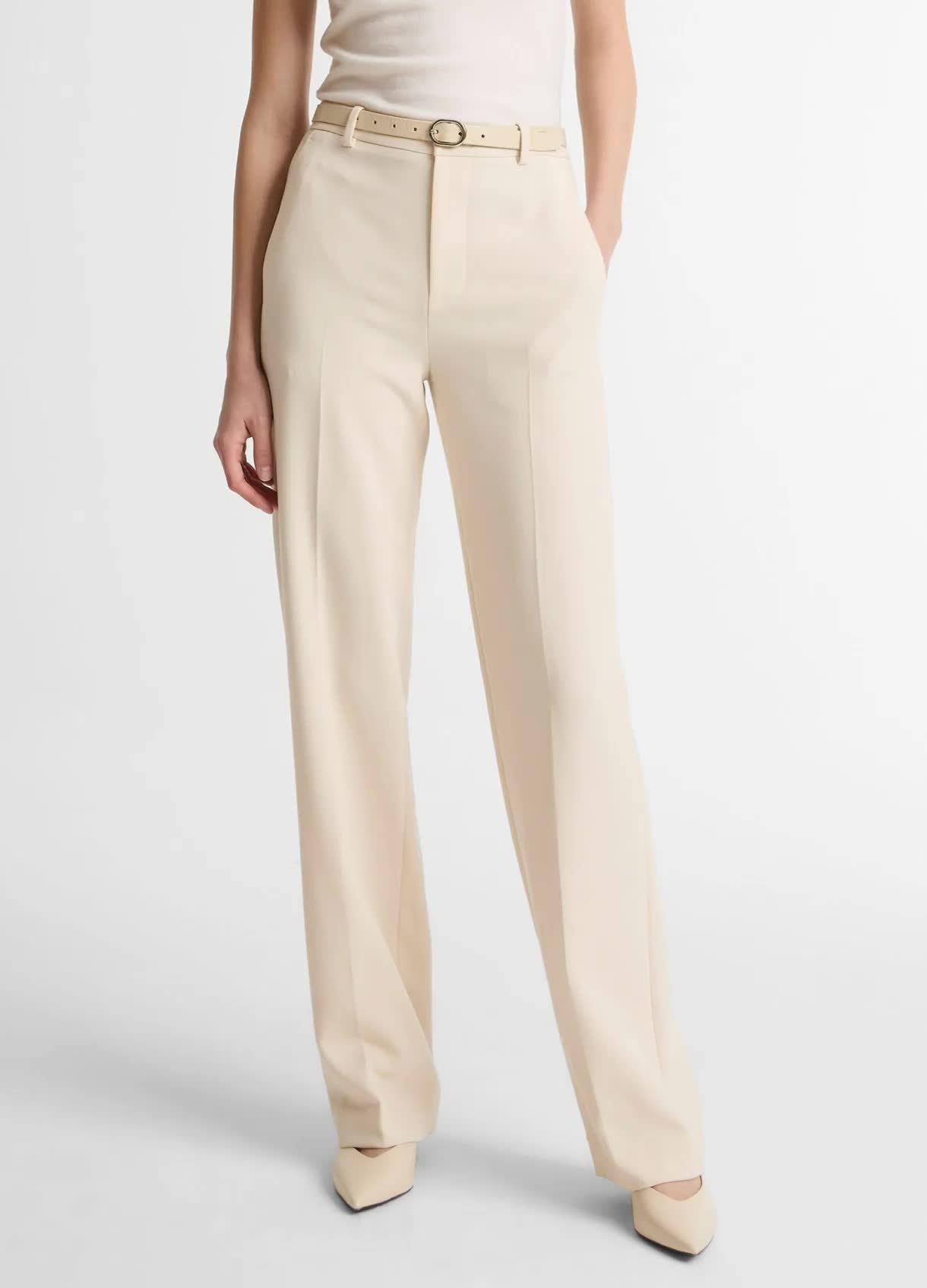 Elsa High-Rise Crepe Straight-Leg Trouser image number 0