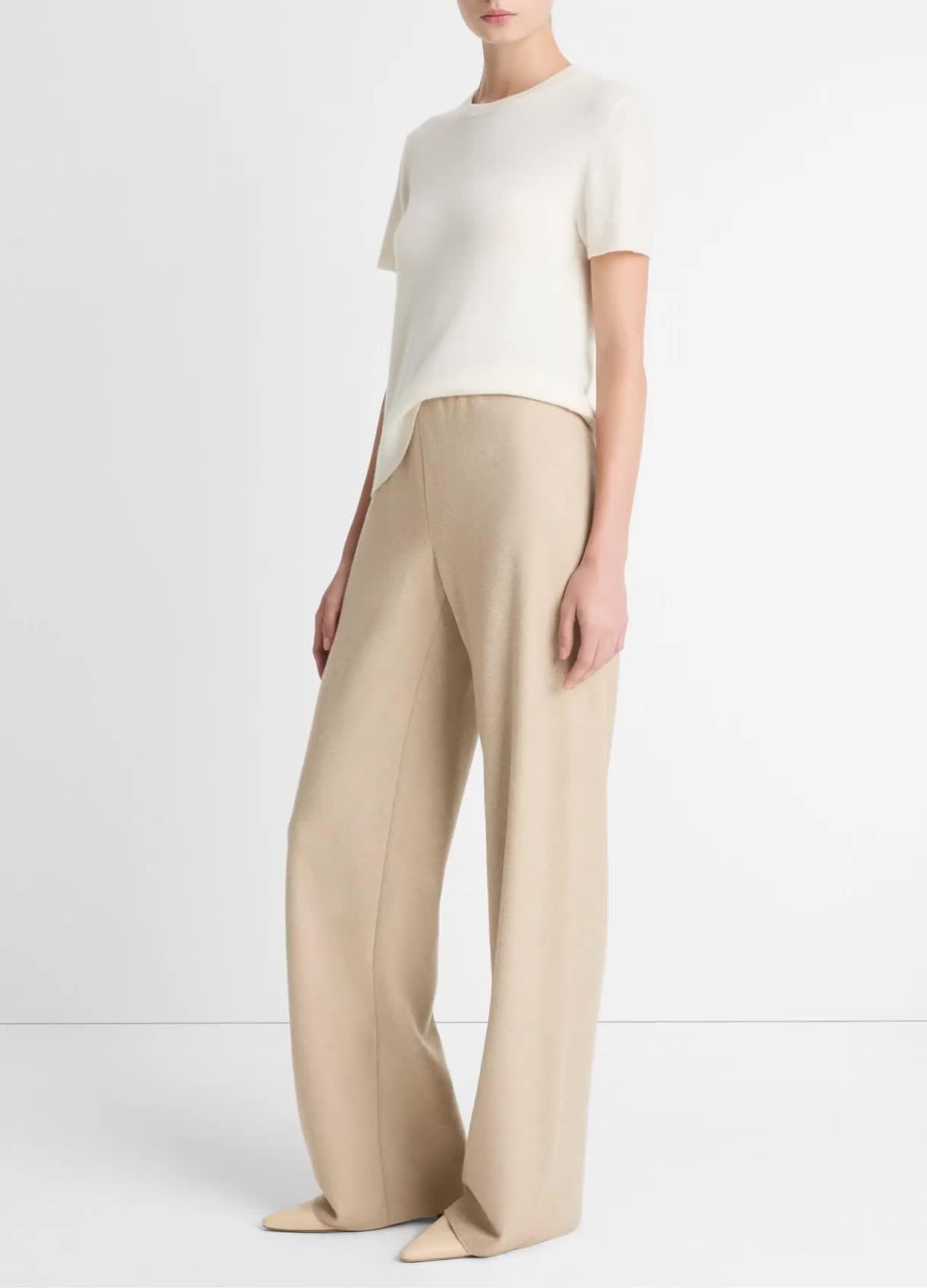 Italian Wool-Blend High-Waist Bias Pant image number 0