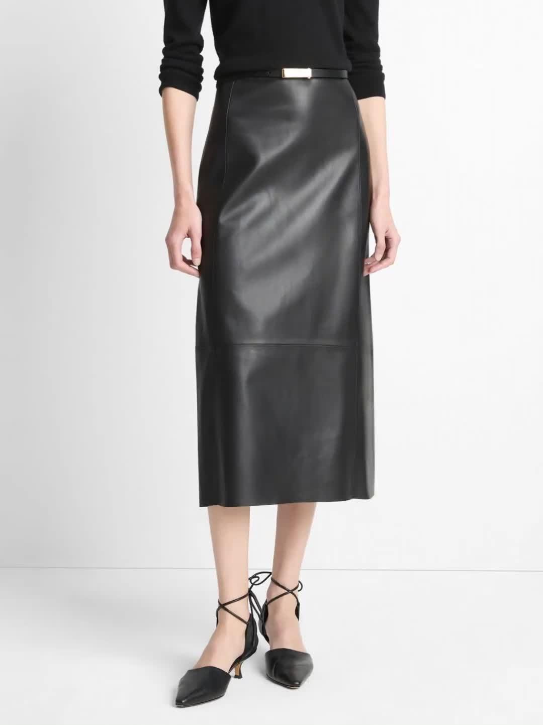 Leather Straight Skirt image number 0