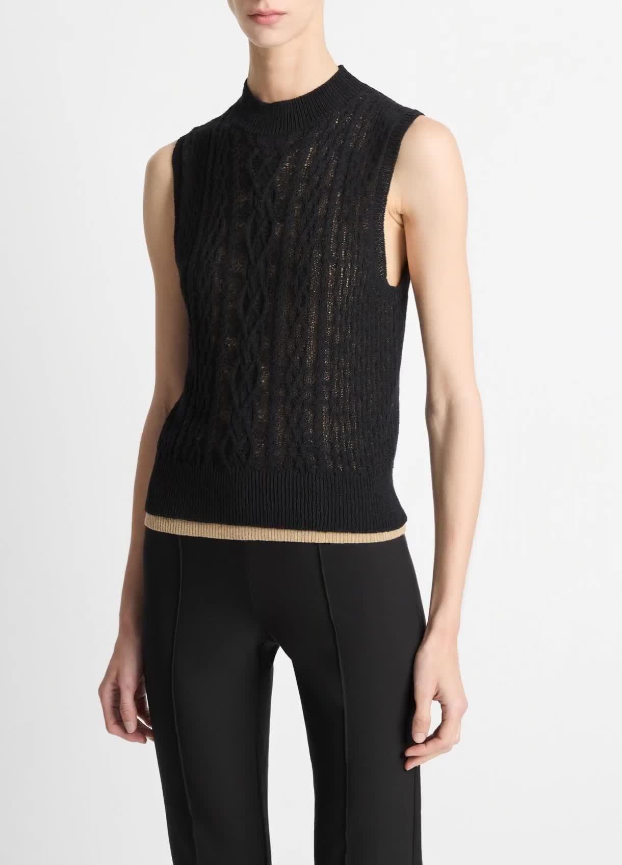 Cable Cotton-Blend Double-Layer Shell image number 0