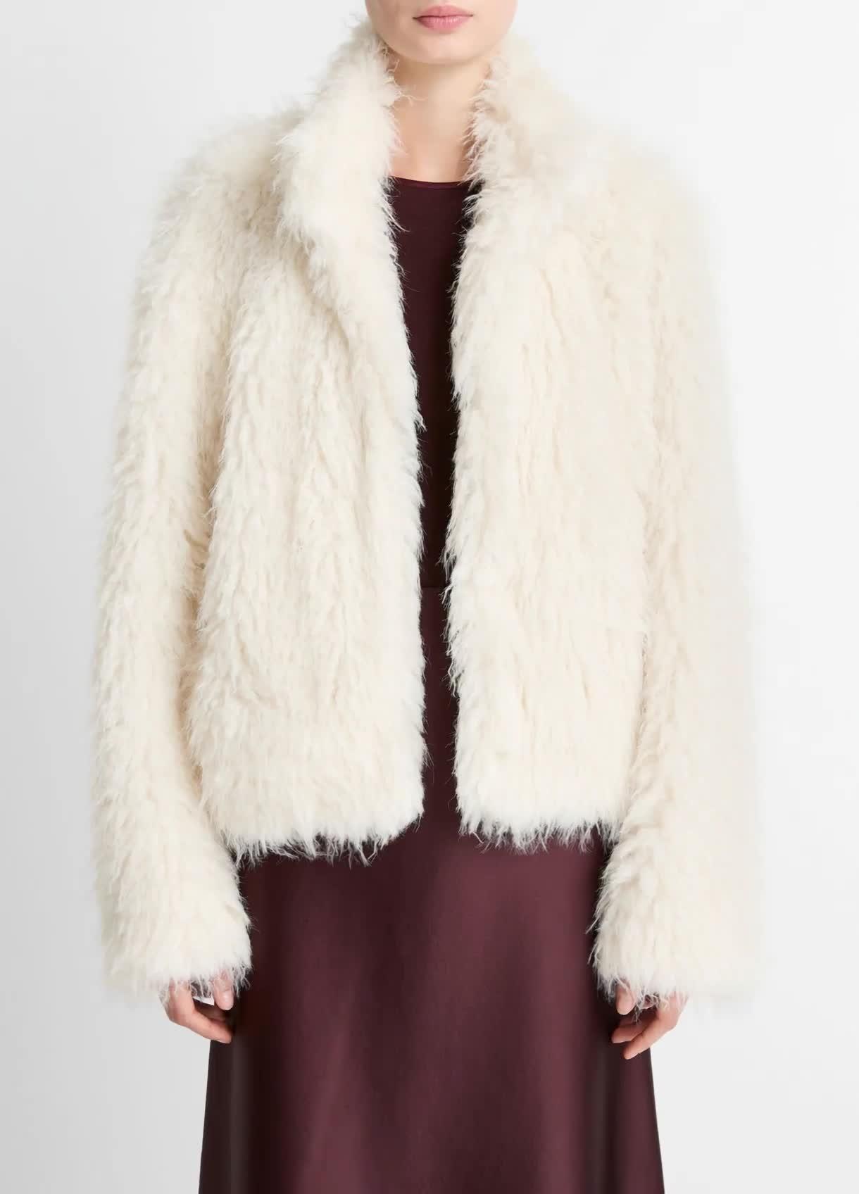 Shaggy Faux-Fur Jacket in Jackets | Vince