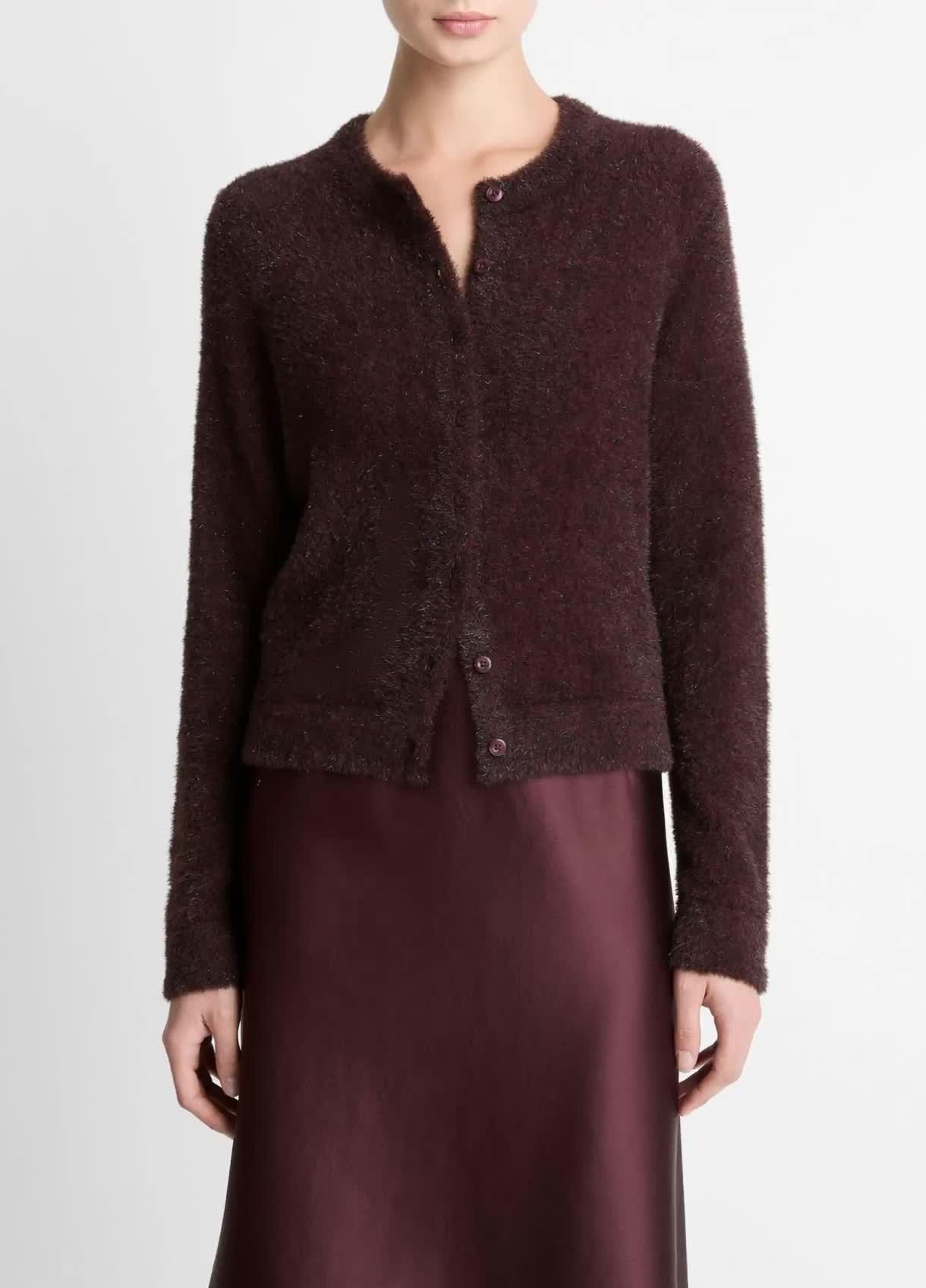 Metallic Eyelash Cardigan image number 0