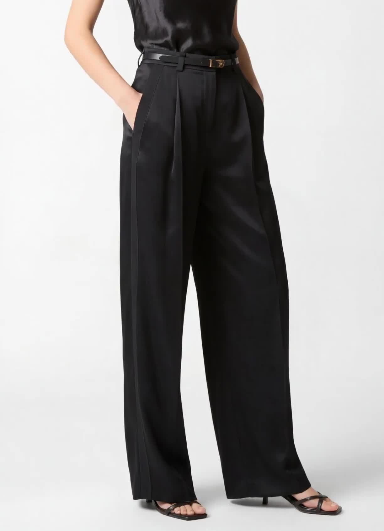 Satin High-Waist Trouser image number 0