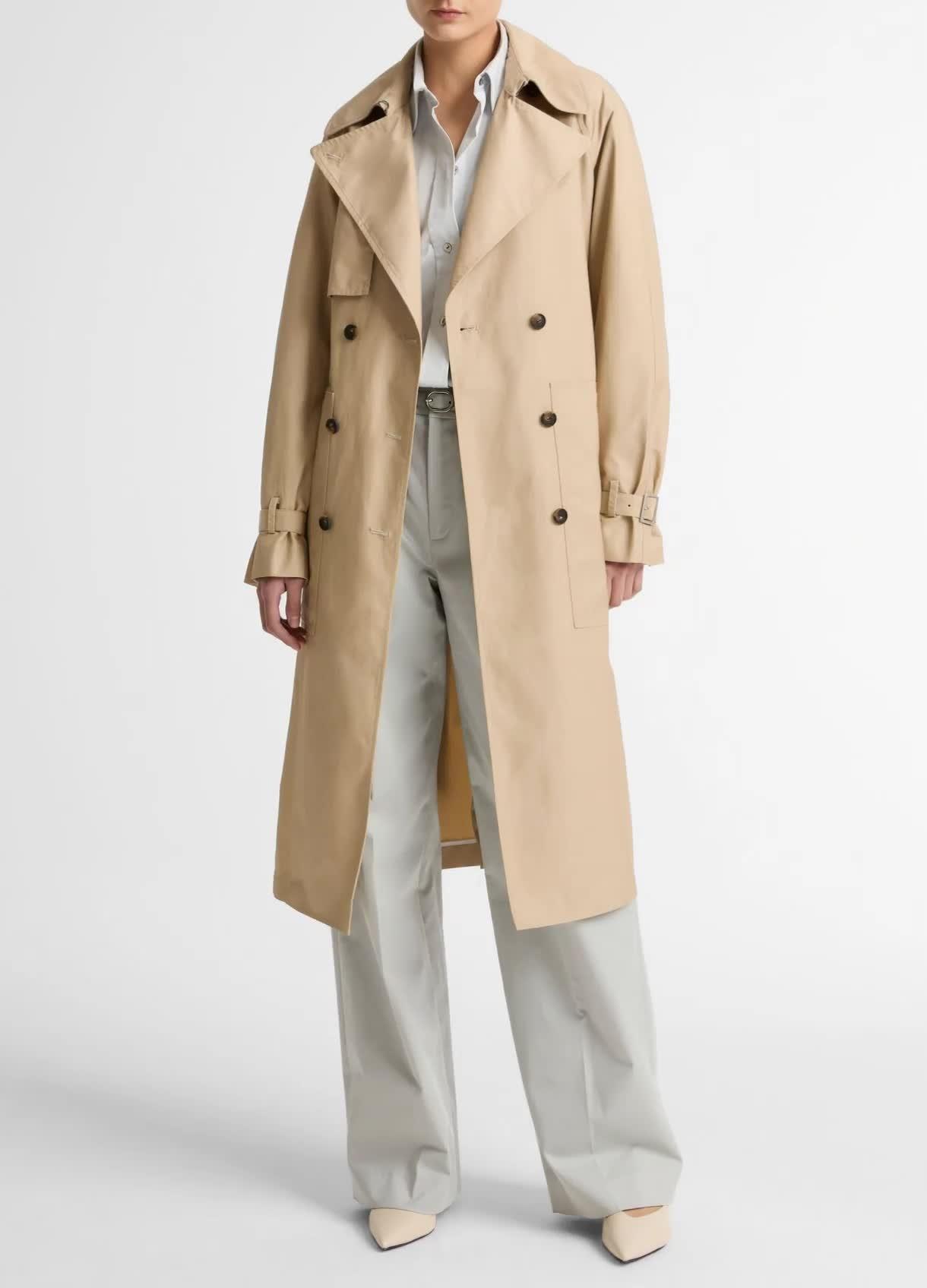Fine Cotton-Blend Twill Trench Coat image number 0