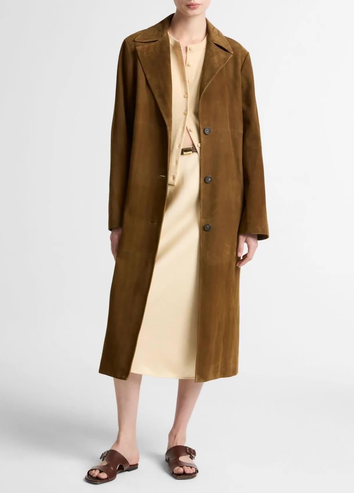 Suede Long Coat image number 0