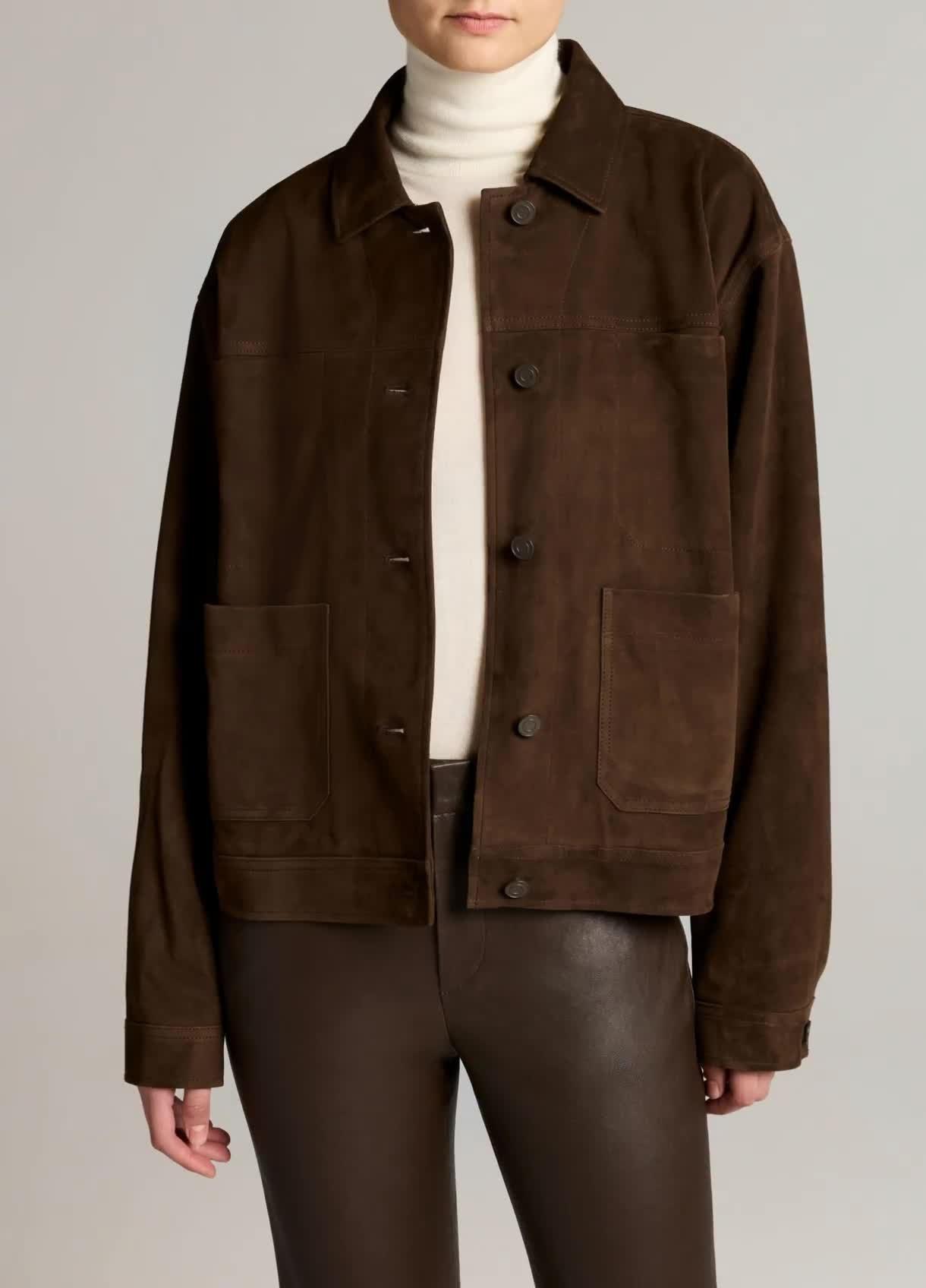 Suede Trucker Jacket image number 0