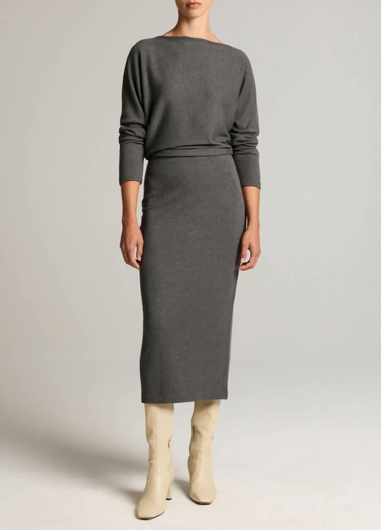 Cozy Stretch-Jersey Midi Dress image number 0