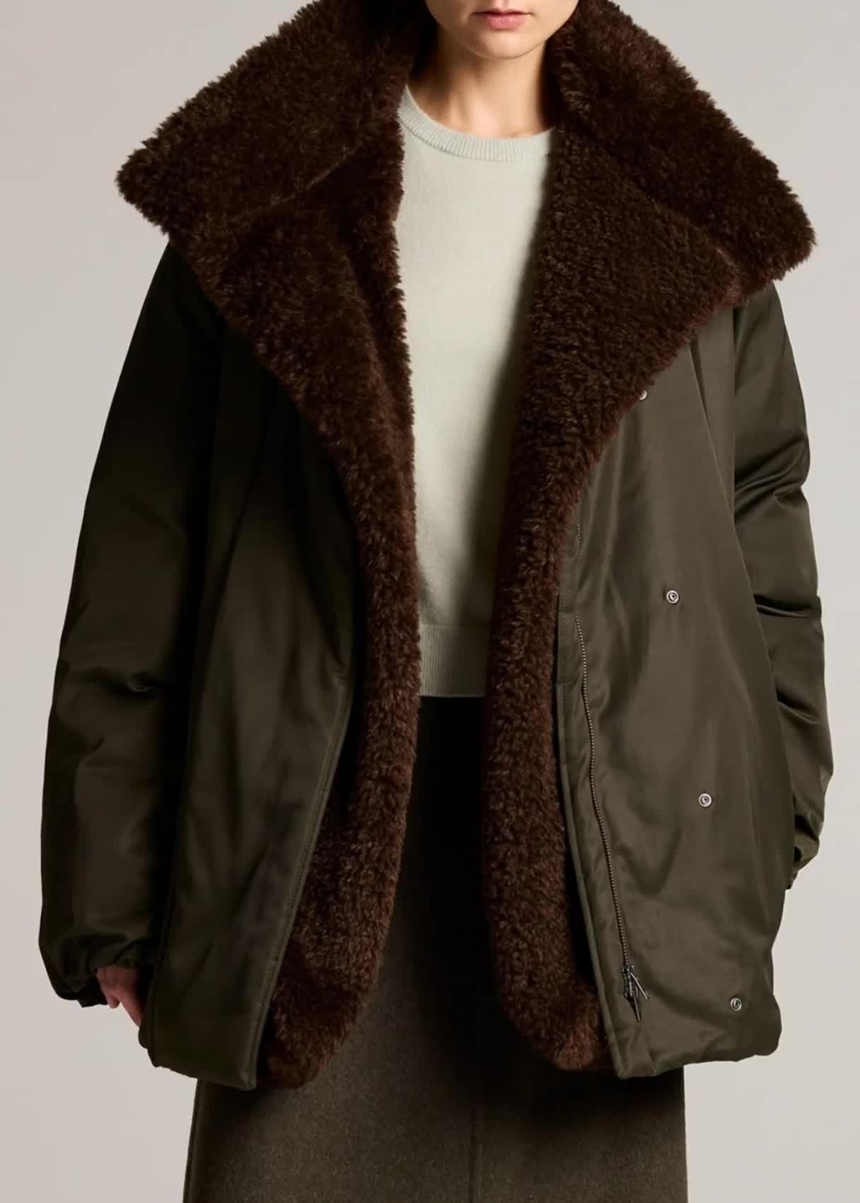 Faux-Fur-Lined Puffer Coat image number 0